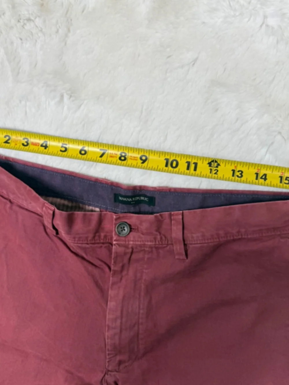 Banana Republic City Short in Red Heather Cotton 10